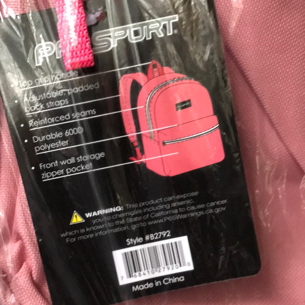 Pro Sport Pink Backpack